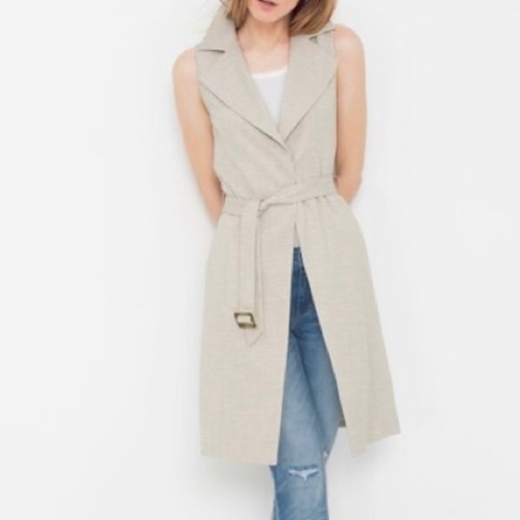 WHBM Sleeveless Wicker Tweed Trench size small - Picture 2 of 6